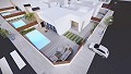 Moderne 3-Schlafzimmer-Villen mit Swimmingpool, großem Solarium und Parkplatz in Alicante Dream Homes Castalla 